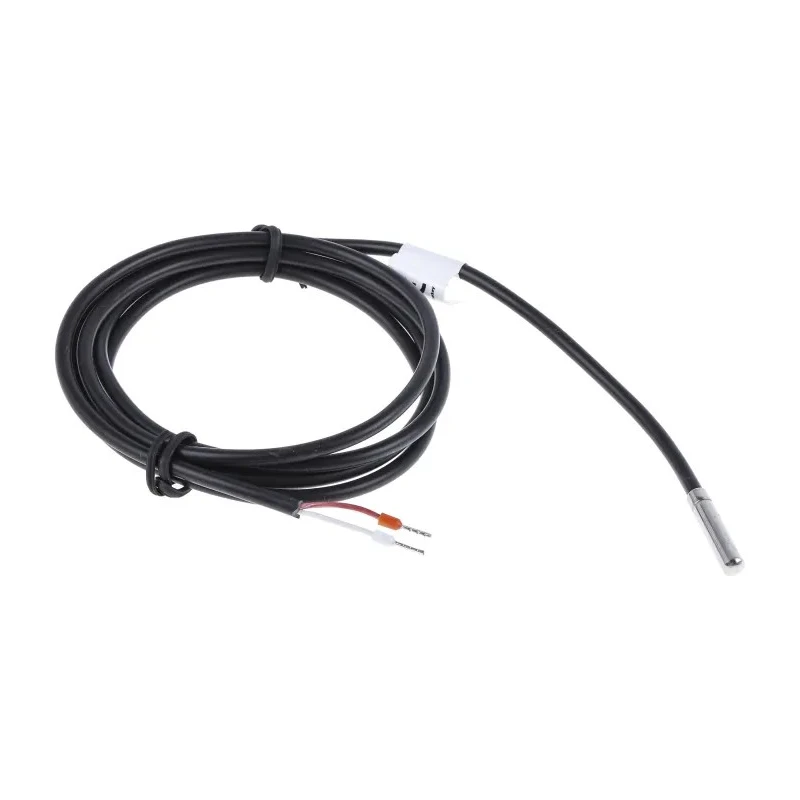 RS PRO Silicon Cable Stainless Steel Shell NTC Temperature Sensor, -30 °C to 150 °C, 6 mm Probe, Model 124-1081
