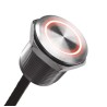 Bulgin Illuminated Piezo Switch, Momentary, IP68 IP69K Wire Terminal, 1A, 22 mm Panel Cutout, Grey Actuator