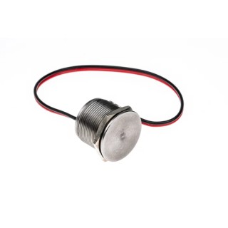Bulgin Momentary Piezo Switch, IP68 IP69K Rated, Wire Terminal, 22 mm Cutout, 1A Contact Current, Grey Actuator MPZ022/F