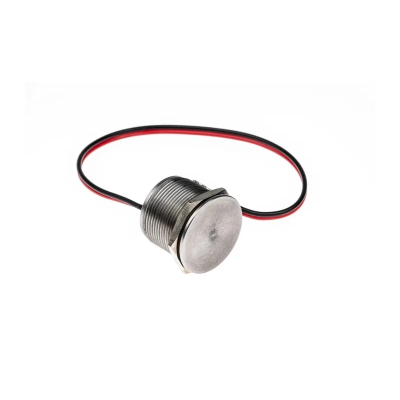 Bulgin Momentary Piezo Switch, IP68 IP69K Rated, Wire Terminal, 22 mm Cutout, 1A Contact Current, Grey Actuator MPZ022/F