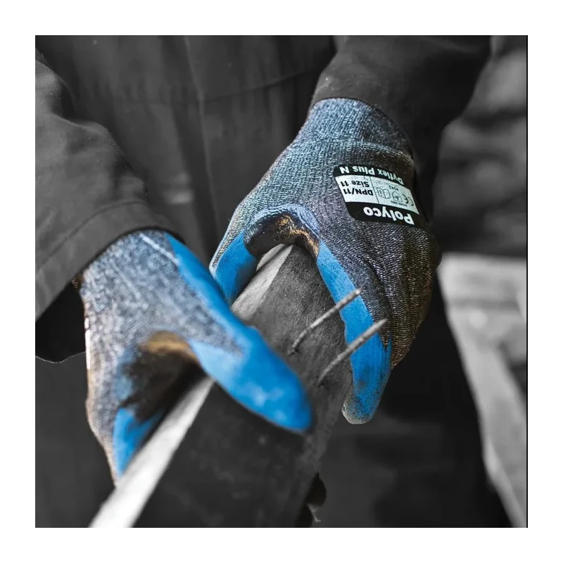 Polyco Healthline Dyflex Grey Nitrile Foam Coated Cut Resistant Work Gloves Size 10 DPN/10