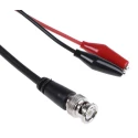 RS PRO Coaxial Cable Crocodile Clip Lead Black and Red 1.2 m RG58/U BNC Male 50 Ohm UL AWM 1015 16 AWG 526-0241