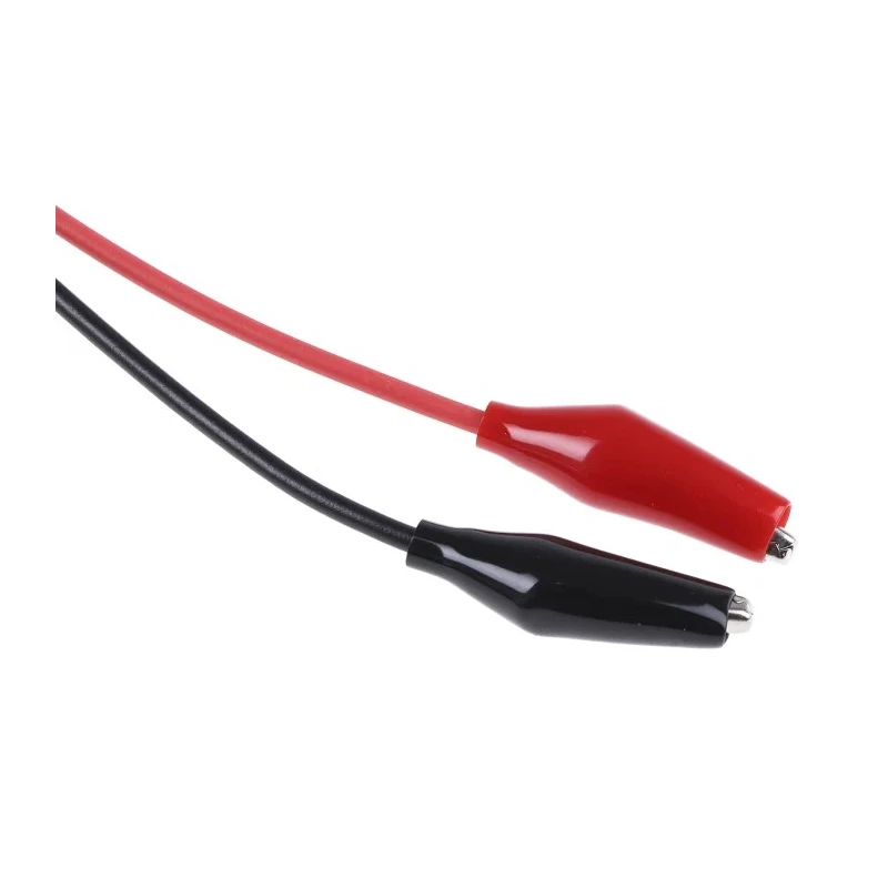 RS PRO Coaxial Cable Crocodile Clip Lead Black and Red 1.2 m RG58/U BNC Male 50 Ohm UL AWM 1015 16 AWG 526-0241