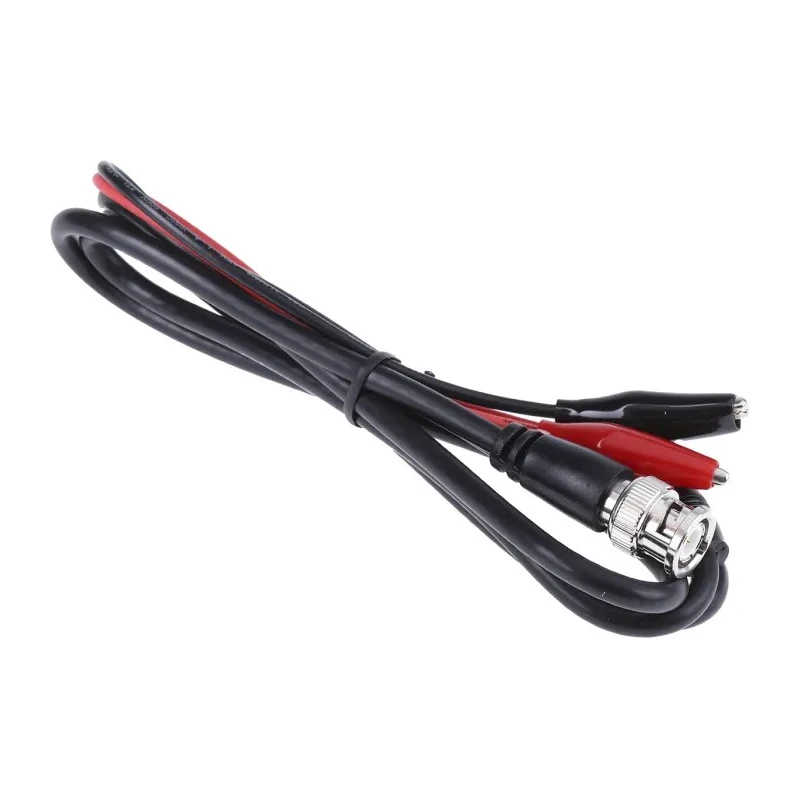RS PRO Coaxial Cable Crocodile Clip Lead Black and Red 1.2 m RG58/U BNC Male 50 Ohm UL AWM 1015 16 AWG 526-0241