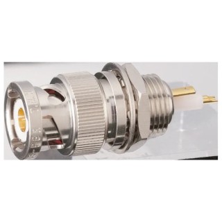 Tajima Electronics TXA Series Coaxial Connector Panel Mount Male Triaxial 50Ω, Straight Body Clamp TXA103-PBR