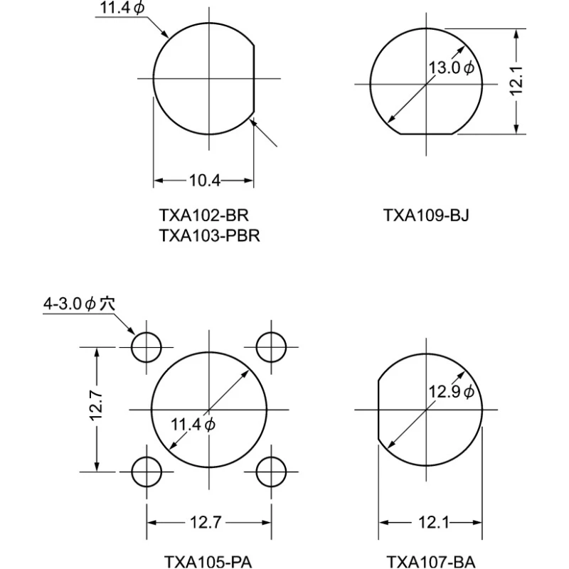 Tajima Electronics TXA Series Coaxial Connector Panel Mount Male Triaxial 50Ω, Straight Body Clamp TXA103-PBR