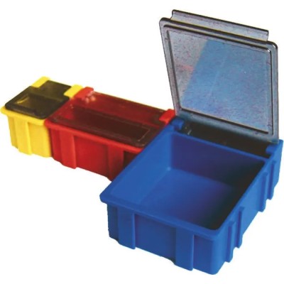 Licefa Yellow ABS Dissipative Compartment Box 21 mm x 29 mm x 22 mm DISS-SMD-BOX N1-11-11-4-4