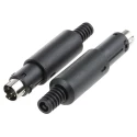 RS PRO 4 Pole Straight Miniature DIN Plug 1A 100V ac Cable Male 526-0825