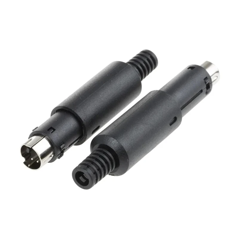 RS PRO 4 Pole Straight Miniature DIN Plug 1A 100V ac Cable Male 526-0825