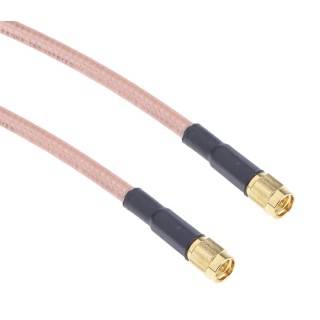 RS PRO 1 m RG142U Coaxial Cable 50 Ω Black, Terminated SMA Connectors RG142U