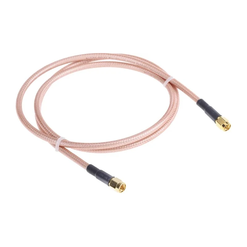 RS PRO 1 m RG142U Coaxial Cable 50 Ω Black, Terminated SMA Connectors RG142U