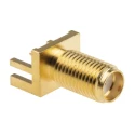 RS PRO Coaxial Connector Edge Female SMA, 50 Ω, Straight Body Solder 526-5779