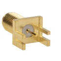 RS PRO Coaxial Connector Edge Female SMA, 50 Ω, Straight Body Solder 526-5779