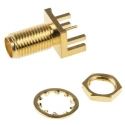 RS PRO Coaxial Connector Edge Female SMA, 50 Ω, Straight Body Solder 526-5779