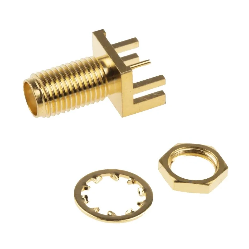RS PRO Coaxial Connector Edge Female SMA, 50 Ω, Straight Body Solder 526-5779