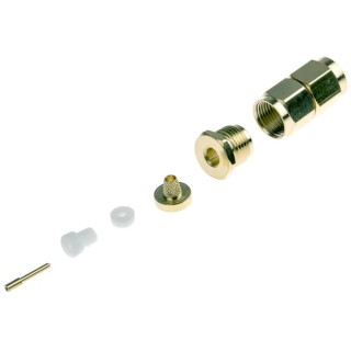 RS PRO Coaxial Connector Cable Male SMA Straight Body Clamp RG174B 18GHz 526-5842