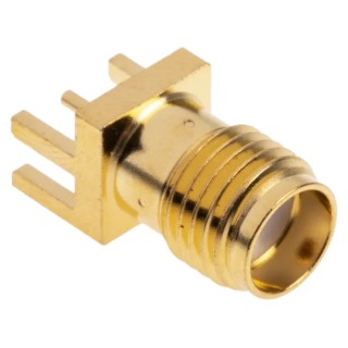 RS PRO Coaxial Connector Edge Female SMA, 50 Ω, Straight Body Solder 526-5785