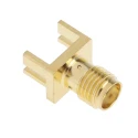 RS PRO SMA Coaxial Connector Edge Female, 50 Ω, Straight Body Solder 526-5763