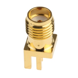 RS PRO Coaxial Connector Edge Female SMA, 50 Ω, Straight Body, Gold Plated, Solder Termination 526-5791