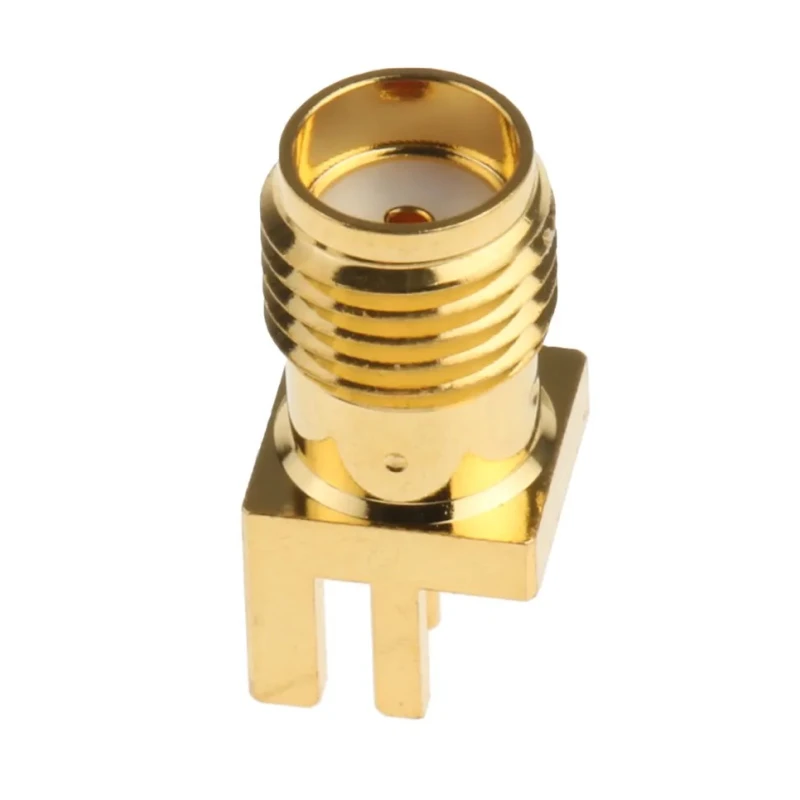 RS PRO Coaxial Connector Edge Female SMA, 50 Ω, Straight Body, Gold Plated, Solder Termination 526-5791