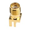 RS PRO Coaxial Connector Edge Female SMA, 50 Ω, Straight Body, Gold Plated, Solder Termination 526-5791
