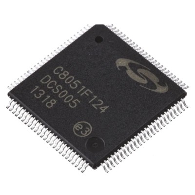 Silicon Labs 8 bit 8051 Microcontroller 50 MHz, 128kB FLASH, 8.45kB RAM, 100-Pin TQFP, C8051F124-GQ