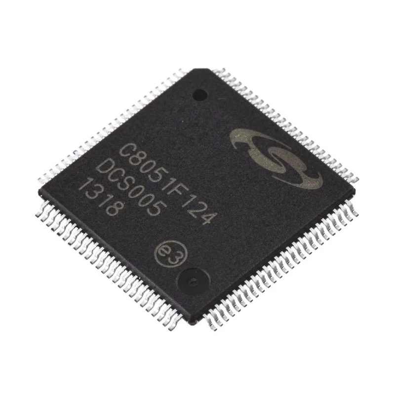 Silicon Labs 8 bit 8051 Microcontroller 50 MHz, 128kB FLASH, 8.45kB RAM, 100-Pin TQFP, C8051F124-GQ