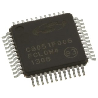 Silicon Labs 8 bit 8051 Microcontroller, 25 MHz Clock, 32kB FLASH, 2.3kB RAM, 48-Pin TQFP C8051F006-GQ
