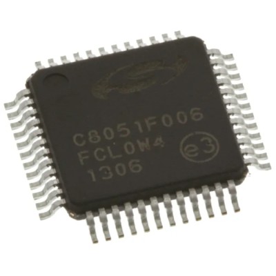 Silicon Labs 8 bit 8051 Microcontroller, 25 MHz Clock, 32kB FLASH, 2.3kB RAM, 48-Pin TQFP C8051F006-GQ