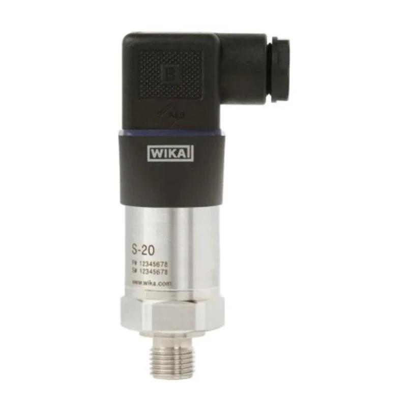 WIKA S-20 Series Pressure Sensor, Analogue Output, Gauge Reading, 0 bar to 10 bar, Accuracy 0.25%, Stainless Steel 14076933