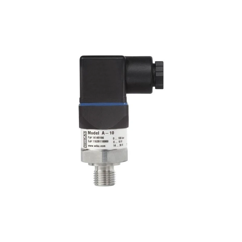 WIKA Industrial Pressure Sensor A-10 Series Analogue Output 0 bar to 1 bar, Stainless Steel Housing, IP65, Model 46879288