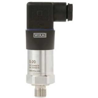 WIKA Pressure Sensor S-20 Series Analogue Output Gauge Reading 0 bar to 1 bar 0.25% Accuracy Stainless Steel Housing 46882609