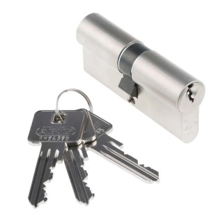 ABUS Brass Euro Cylinder Lock Nickel Pearl Finish 61 mm E60NP 35/35 KD
