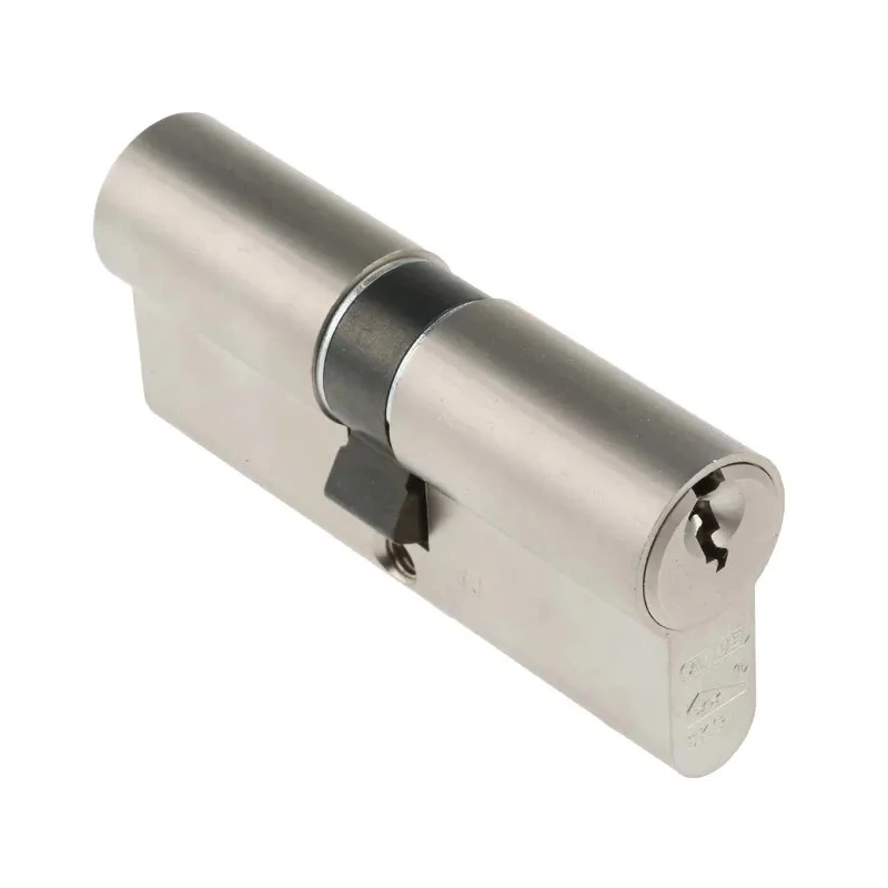 ABUS Brass Euro Cylinder Lock Nickel Pearl Finish 61 mm E60NP 35/35 KD