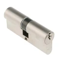 ABUS Brass Euro Cylinder Lock Nickel Pearl Finish 61 mm E60NP 35/35 KD
