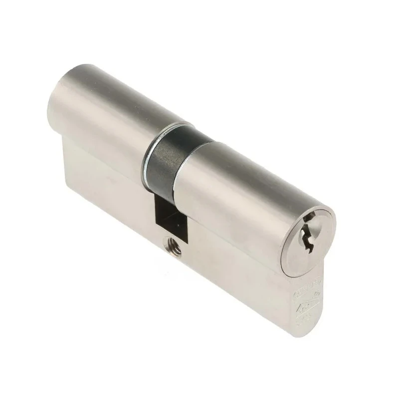 ABUS Brass Euro Cylinder Lock Nickel Pearl Finish 61 mm E60NP 35/35 KD