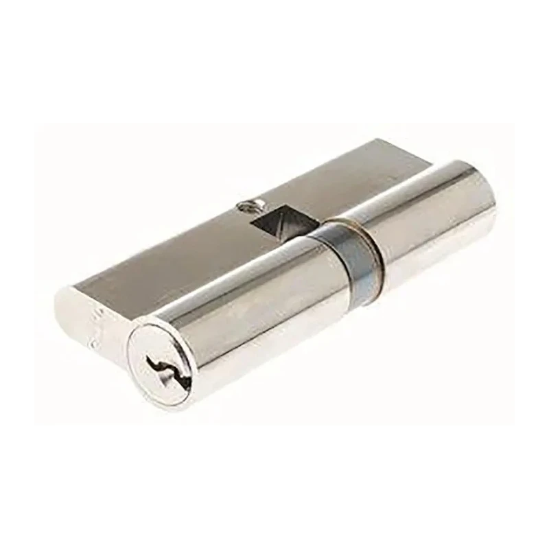 ABUS Brass Euro Cylinder Lock, Nickel Pearl Finish, 61 mm Length E60NP 45/50 KD