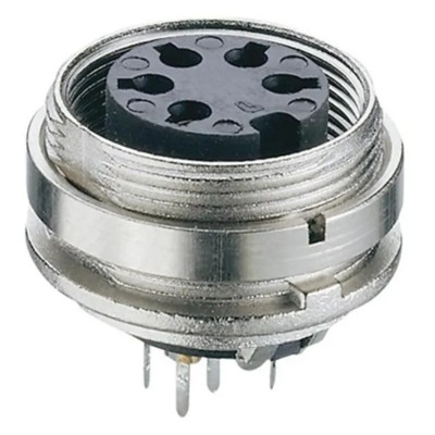 Lumberg 12 Pole Straight M16 DIN Socket Panel Mount Female Threaded 3A 160V ac KGR 120