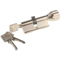 ABUS Brass Euro Cylinder Lock, Nickel Pearl Finish, 61 mm Overall Length KE60NP Z30/K30 KD