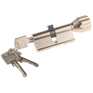 ABUS Brass Euro Cylinder Lock, Nickel Pearl Finish, 61 mm Overall Length KE60NP Z30/K30 KD