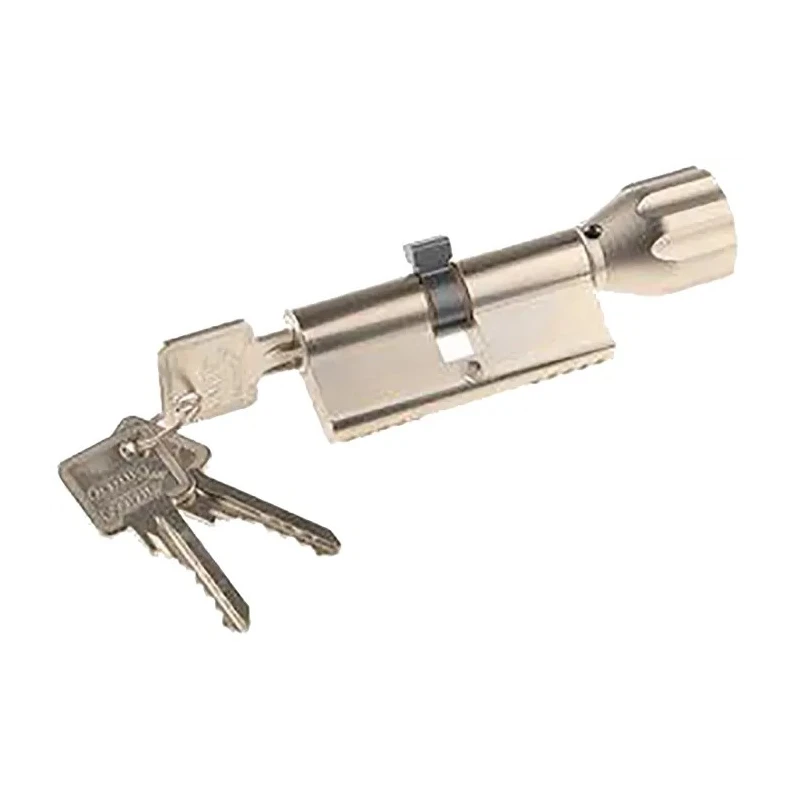 ABUS Brass Euro Cylinder Lock, Nickel Pearl Finish, 61 mm Overall Length KE60NP Z30/K30 KD