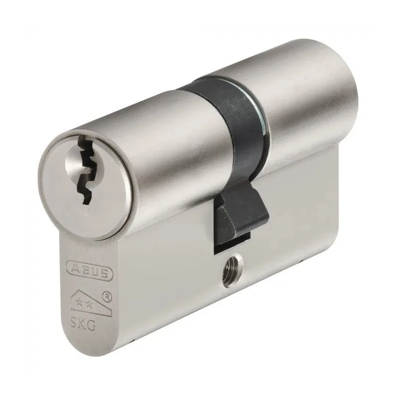 ABUS Brass Euro Cylinder Lock Nickel Pearl Finish 61 mm Double Cylinder E60NP 40/50 KD