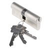 ABUS Brass Euro Cylinder Lock Double Cylinder, Nickel Pearl Finish, 80 mm E60NP 40/40 KD