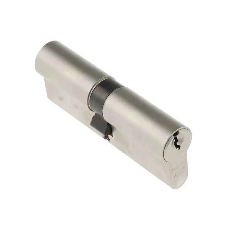 ABUS Brass Euro Cylinder Lock Double Cylinder, Nickel Pearl Finish, 80 mm E60NP 40/40 KD
