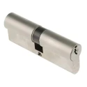 ABUS Brass Euro Cylinder Lock Double Cylinder, Nickel Pearl Finish, 80 mm E60NP 40/40 KD