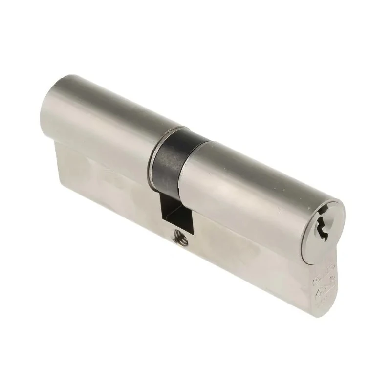ABUS Brass Euro Cylinder Lock Double Cylinder, Nickel Pearl Finish, 80 mm E60NP 40/40 KD