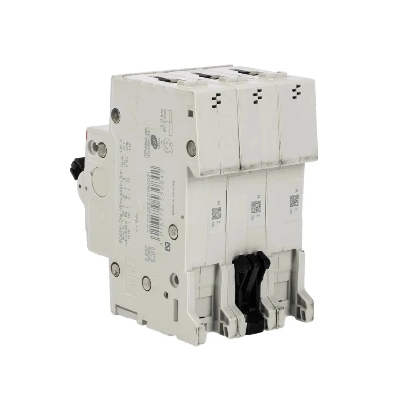 ABB System Pro M Compact S200 Miniature Circuit Breaker, 3-Pole, 2A, Type D, 440V AC, 12V DC, 6 kA 2CDS253001R0021 S203-D2