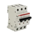 ABB System Pro M Compact S200 Miniature Circuit Breaker, 3-Pole, 2A, Type D, 440V AC, 12V DC, 6 kA 2CDS253001R0021 S203-D2