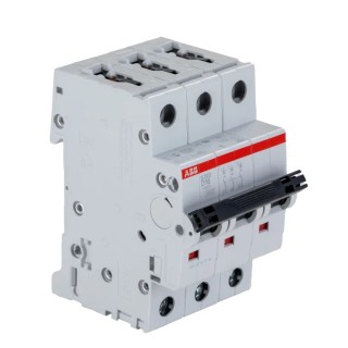 ABB System Pro M Compact S200 Miniature Circuit Breaker, 3-Pole, 16A, Type D, 440V AC, 12V DC, 6 kA 2CDS253001R0161 S203-D16