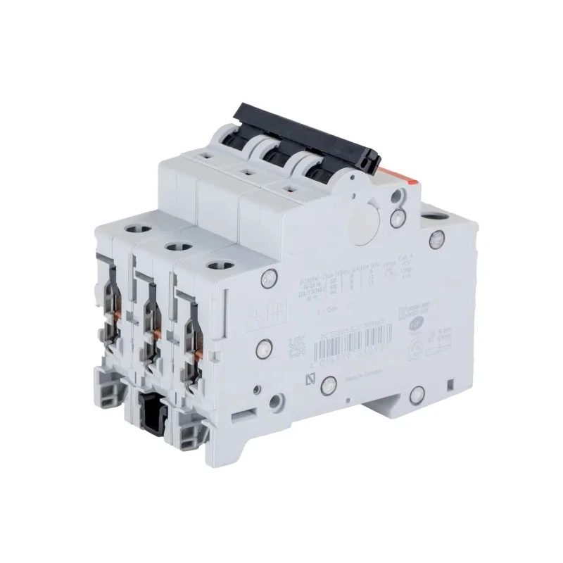 ABB System Pro M Compact S200 Miniature Circuit Breaker, 3-Pole, 16A, Type D, 440V AC, 12V DC, 6 kA 2CDS253001R0161 S203-D16